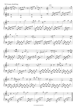 Thumbnail of first page of Yi Yi piano sheet music PDF by Yi Yi.