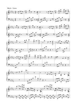 Thumbnail of first page of Maybe (2) piano sheet music PDF by Yiruma.