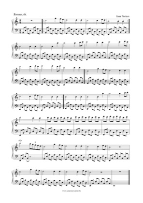 Thumbnail of first page of Zomaar, dit. piano sheet music PDF by Jana Peeters.