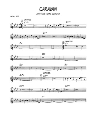 Thumbnail of first page of Caravan piano sheet music PDF by Juan Tizol.