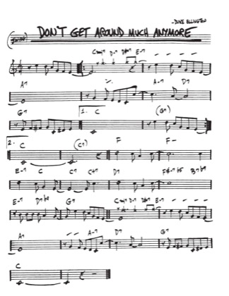 Thumbnail of first page of Don't Get Around Much Anymore piano sheet music PDF by Duke Ellington.
