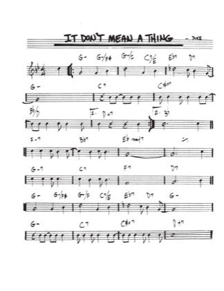 Thumbnail of first page of It Don't Mean a Thing piano sheet music PDF by Duke Ellington.