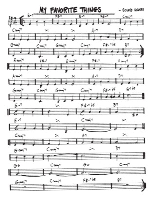 Thumbnail of first page of My Favorite Things piano sheet music PDF by Richard Rodgers.