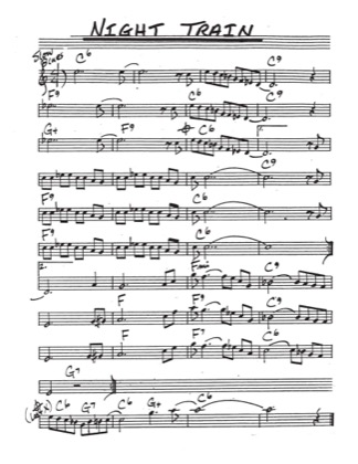 Thumbnail of first page of Night Train piano sheet music PDF by Anonymous.