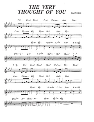 Thumbnail of first page of The Very Thought Of You piano sheet music PDF by Ray Noble.