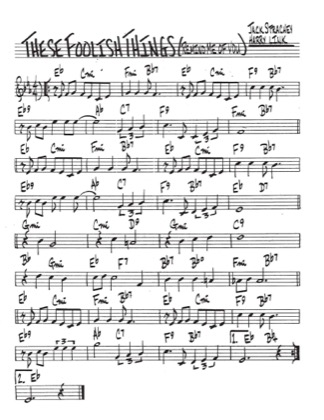Thumbnail of first page of These Foolish Things piano sheet music PDF by Jack Strachey.