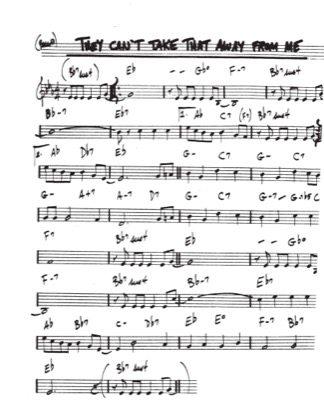 Thumbnail of first page of They Can't Take That Away From Me piano sheet music PDF by Anonymous.