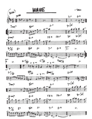 Thumbnail of first page of Wave piano sheet music PDF by Antônio Carlos Jobim.