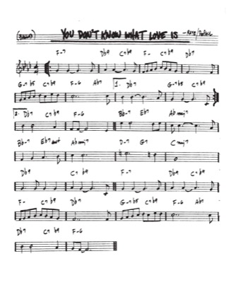 Thumbnail of first page of You Don't Know What Love Is piano sheet music PDF by Gene de Paul.