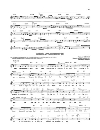 Thumbnail of first page of Dream A Little Dream Of Me piano sheet music PDF by Wilbur Schwandt.
