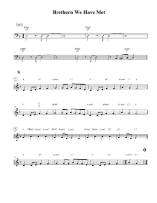 Thumbnail of first page of Brethren We Have Met To Worship piano sheet music PDF by Greg Howlett.