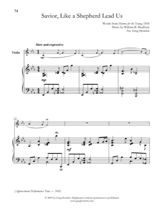 Thumbnail of first page of Savior, Like a Shepherd Lead Us piano sheet music PDF by William B. Bradbury.