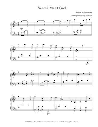 Thumbnail of first page of Search Me O God piano sheet music PDF by James Or.