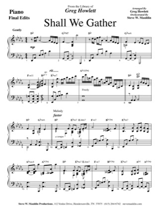 Thumbnail of first page of Shall We Gather piano sheet music PDF by Steve W. Mauldin.