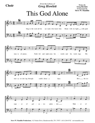 Thumbnail of first page of This God Alone piano sheet music PDF by Steve W. Mauldin.