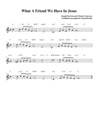 Thumbnail of first page of What A Friend We Have In Jesus piano sheet music PDF by Joseph M. Scriven.