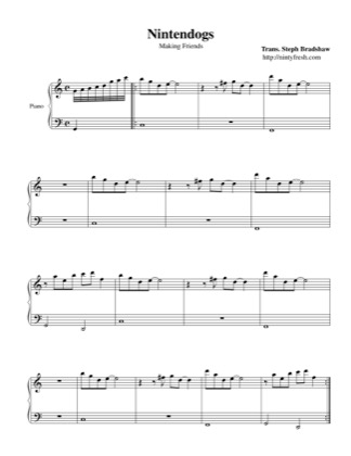 Thumbnail of first page of Making Friends piano sheet music PDF by Nintendogs.