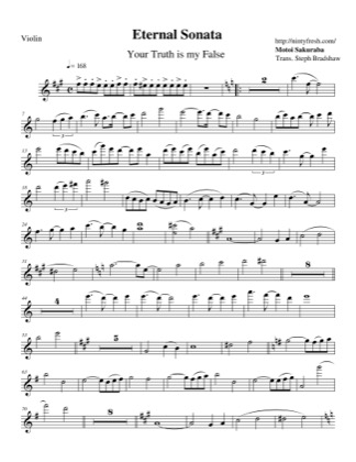 Thumbnail of first page of Your Truth is my False piano sheet music PDF by Eternal Sonata.