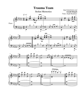 Thumbnail of first page of Stolen Memories piano sheet music PDF by Trauma Team.