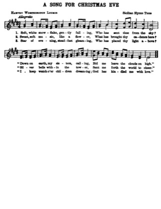 Thumbnail of first page of A Song for Christmas Eve piano sheet music PDF by Christmas.