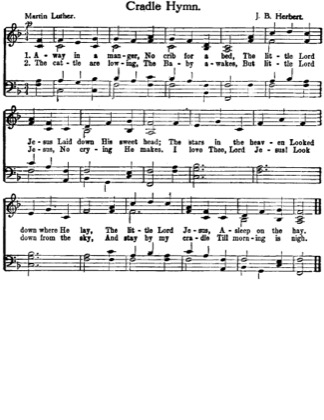 Thumbnail of first page of Away in a Manger (2nd version) piano sheet music PDF by Christmas.