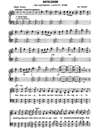 Thumbnail of first page of Bethlehem piano sheet music PDF by Christmas.