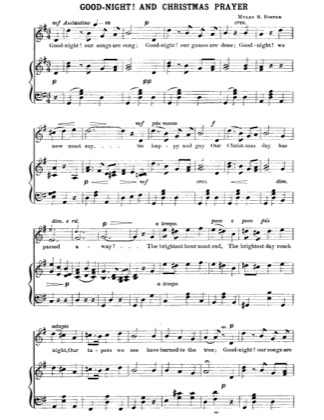 Thumbnail of first page of Goodnight and Christmas Prayer piano sheet music PDF by Christmas.
