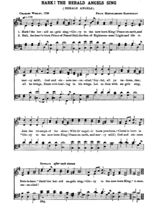 Thumbnail of first page of Hark the Herald Angels Sing (5) piano sheet music PDF by Christmas.