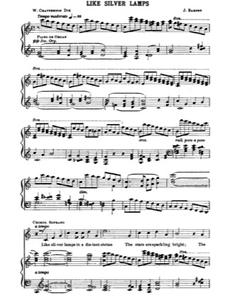 Thumbnail of first page of Like Silver Lamps piano sheet music PDF by Christmas.