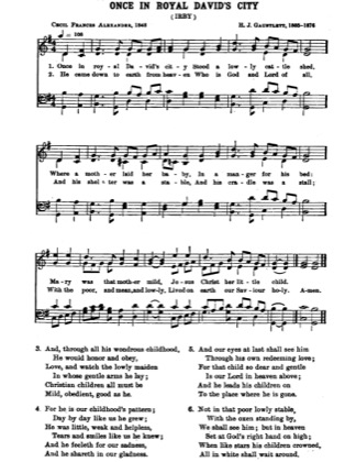 Thumbnail of first page of Once in Royal David's City piano sheet music PDF by Christmas.
