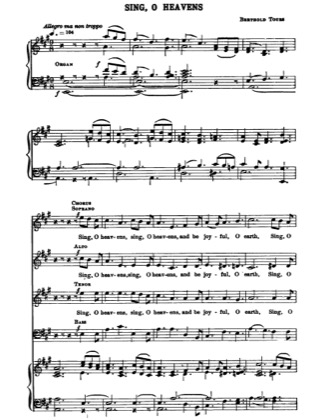 Thumbnail of first page of Sing O Heavens piano sheet music PDF by Christmas.