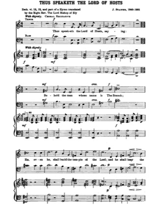 Thumbnail of first page of Thus Speaketh the Lord of Hosts piano sheet music PDF by Christmas.
