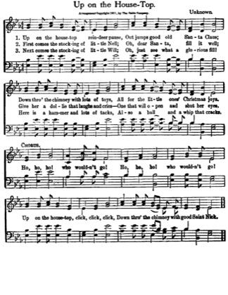 Thumbnail of first page of Up on the Housetop (4) piano sheet music PDF by Christmas.