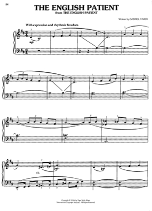 Thumbnail of first page of The English Patient (Pg 95) piano sheet music PDF by The English Patient.