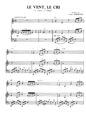 Thumbnail of first page of Le Vent, Le Cri (Pg 13) piano sheet music PDF by Ennio Morricone.