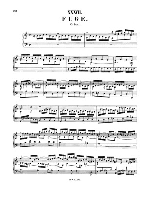 Thumbnail of first page of Fugue in C major, BWV 952 piano sheet music PDF by Bach.