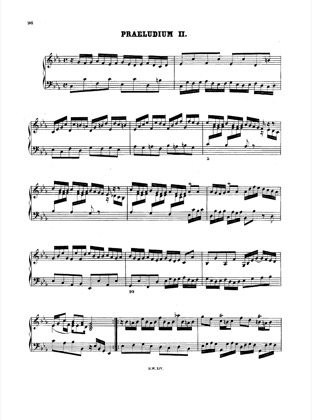 Thumbnail of first page of Prelude and Fugue No.2 c minor, BWV 871 piano sheet music PDF by Bach.