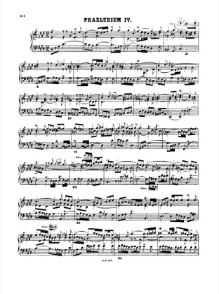 Thumbnail of first page of Prelude and Fugue No.4 c# minor, BWV 873 piano sheet music PDF by Bach.