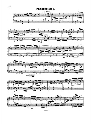 Thumbnail of first page of Prelude and Fugue No.5 D major, BWV 874 piano sheet music PDF by Bach.