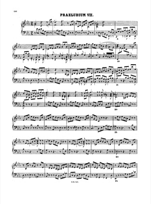 Thumbnail of first page of Prelude and Fugue No.7 Eb major, BWV 876 piano sheet music PDF by Bach.