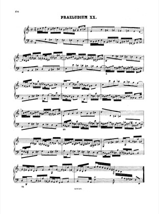 Thumbnail of first page of Prelude and Fugue No.20 a minor, BWV 889 piano sheet music PDF by Bach.