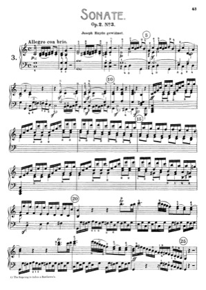 Thumbnail of first page of Sonata No.3 in C major piano sheet music PDF by Beethoven.