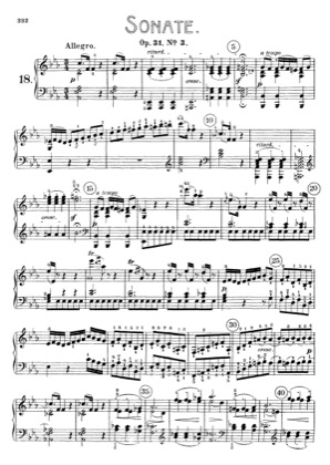 Thumbnail of first page of Sonata No.18 in E-flat major piano sheet music PDF by Beethoven.