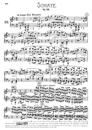 Thumbnail of first page of Sonata No.22 in F major piano sheet music PDF by Beethoven.