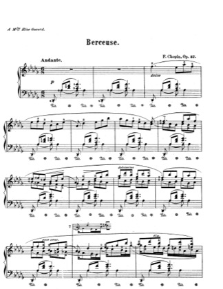 Thumbnail of first page of Berceuse Op.57 piano sheet music PDF by Chopin.