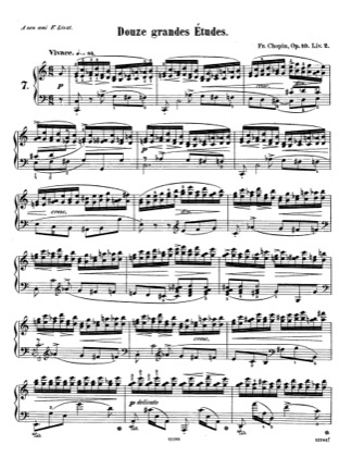 Thumbnail of first page of Op.10, Etude No.7 piano sheet music PDF by Chopin.