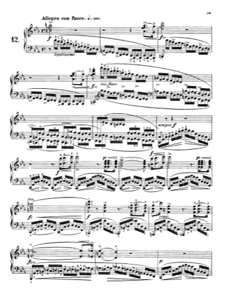 Thumbnail of first page of Op.10, Etude No.12 piano sheet music PDF by Chopin.