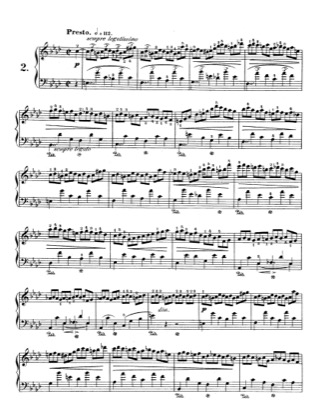 Thumbnail of first page of Op.25, Etude No.2 piano sheet music PDF by Chopin.