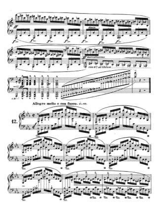 Thumbnail of first page of Op.25, Etude No.12 piano sheet music PDF by Chopin.