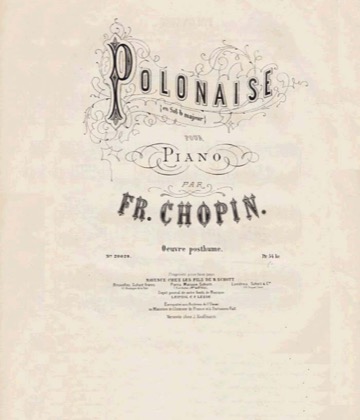 Thumbnail of first page of Polonaise in G-flat Major piano sheet music PDF by Chopin.